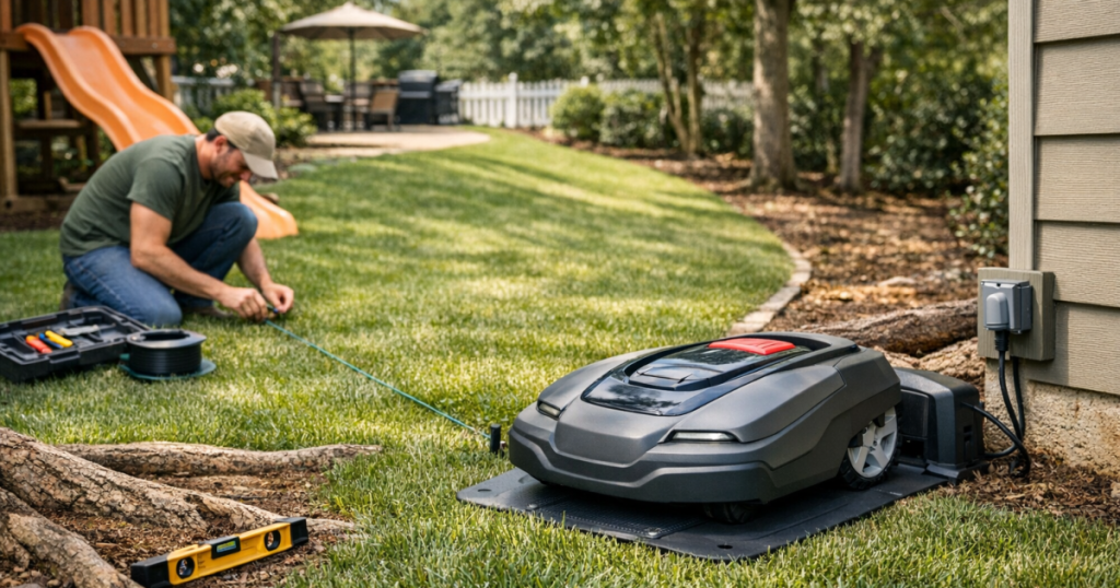 robot mower setup