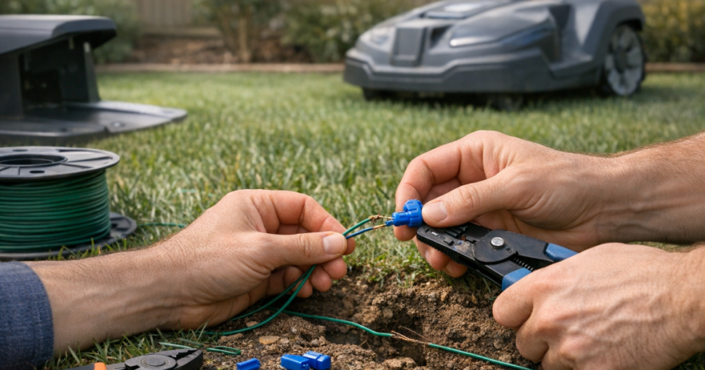 How to Locate and Repair a Robot Mower Boundary Wire Break