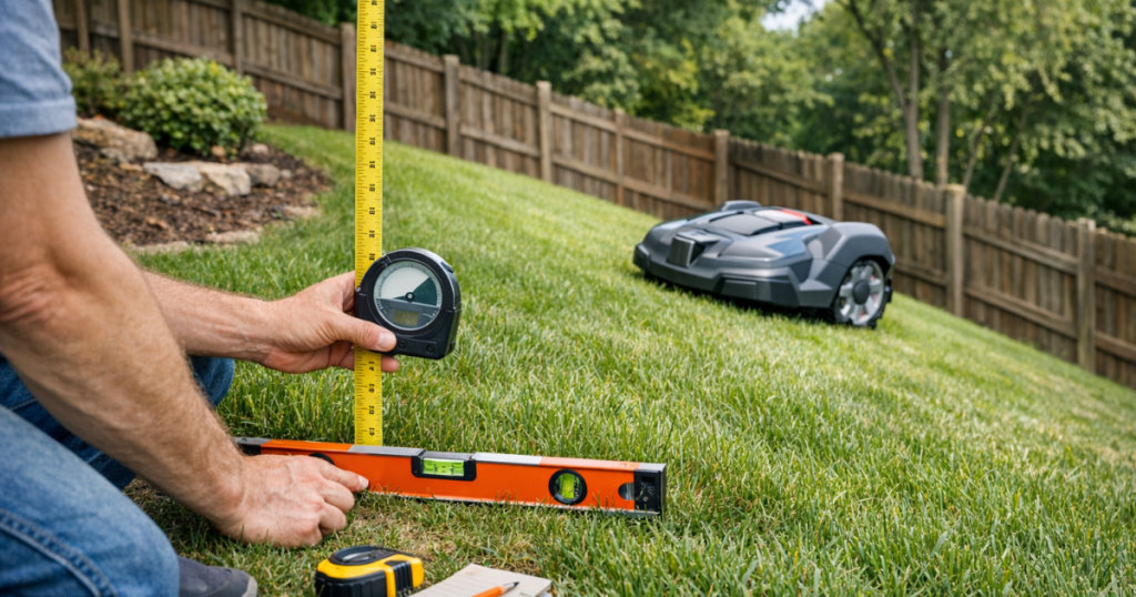 measure lawn slope