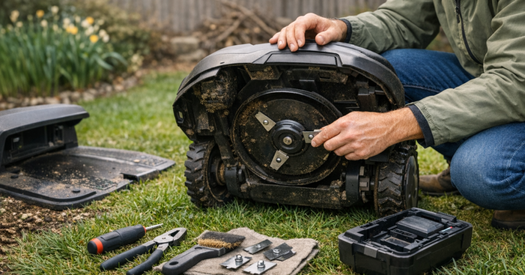 robot lawn mower spring startup