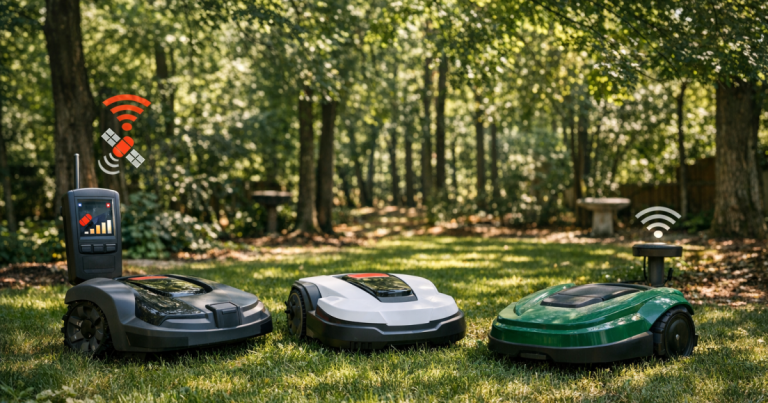 robot mower for weak GPS