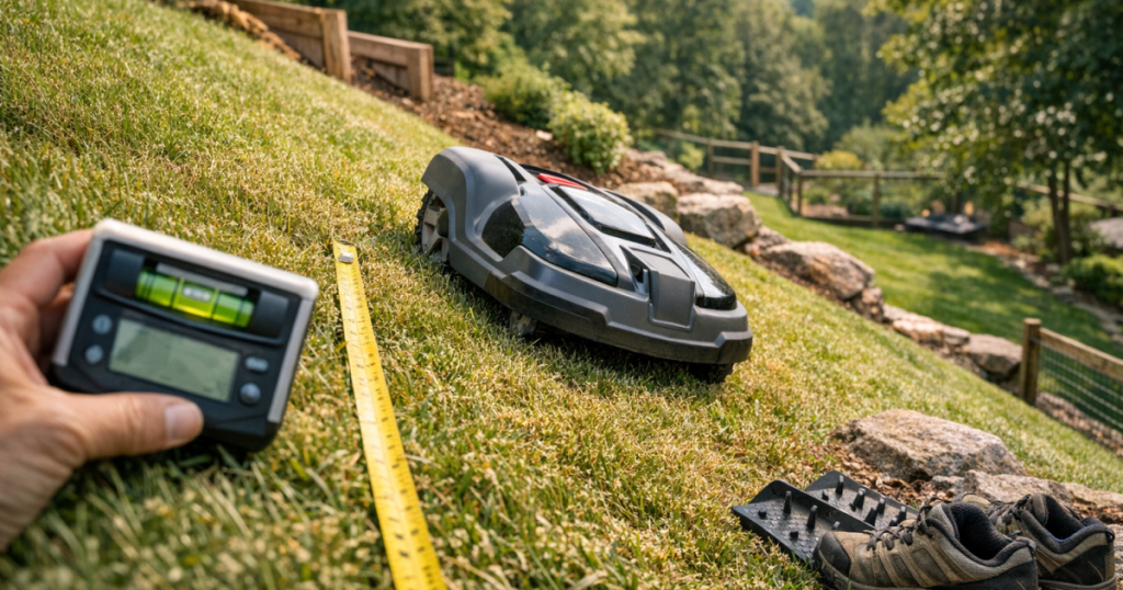 robot mower slope