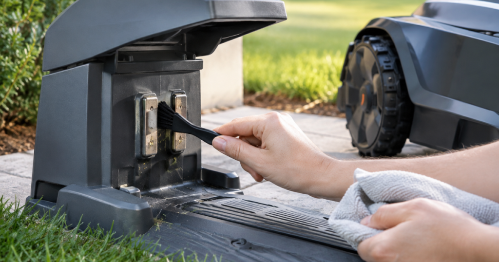How to Clean Robot Mower Charging Contacts for Reliable Docking