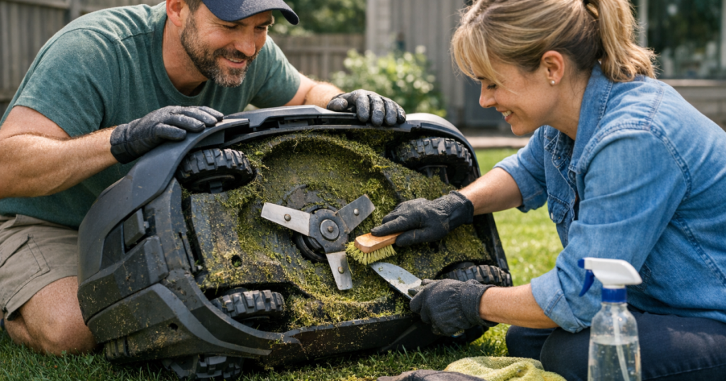 How to Clean a Robot Mower Deck Safely Without Damaging It